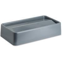 Genuine Joe Space-saving Container Swing Lid, Rectangular - 1 Each - Gray Sale